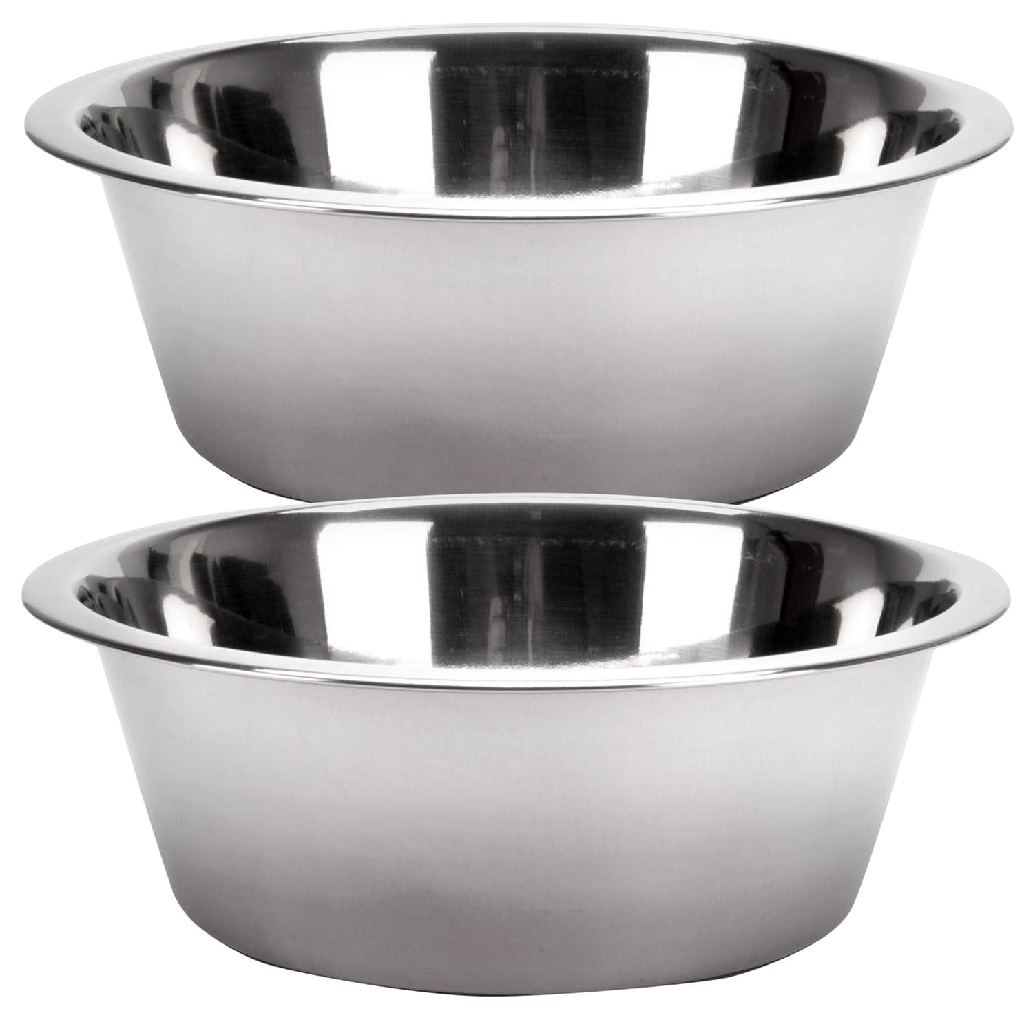 Jeffers Standard-Weight Stainless Steel Food &amp; Water Pet Bowls