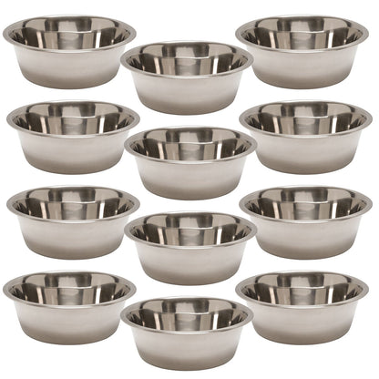 Jeffers Standard-Weight Stainless Steel Food &amp; Water Pet Bowls