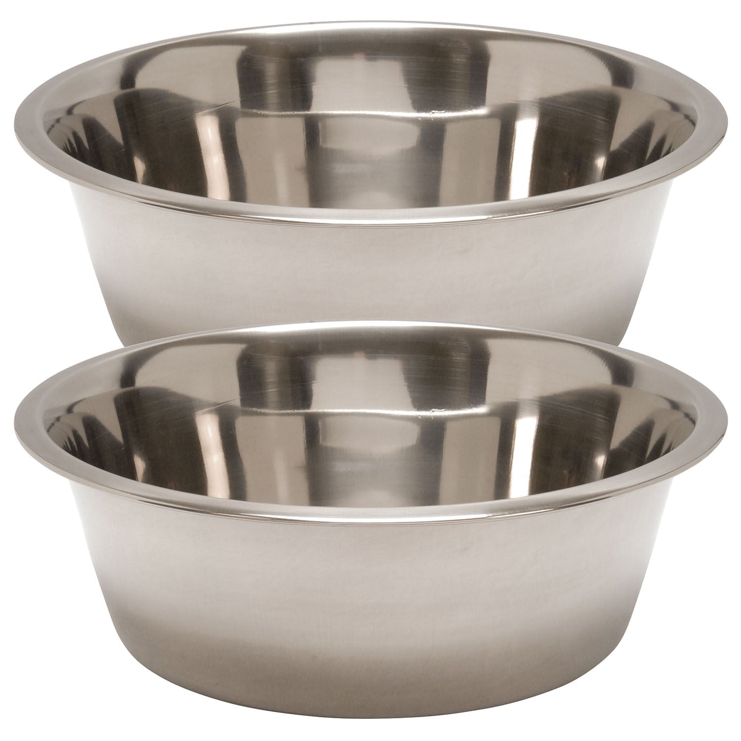 Jeffers Standard-Weight Stainless Steel Food &amp; Water Pet Bowls