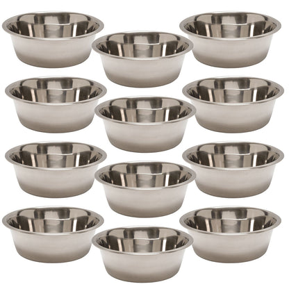 Jeffers Standard-Weight Stainless Steel Food &amp; Water Pet Bowls