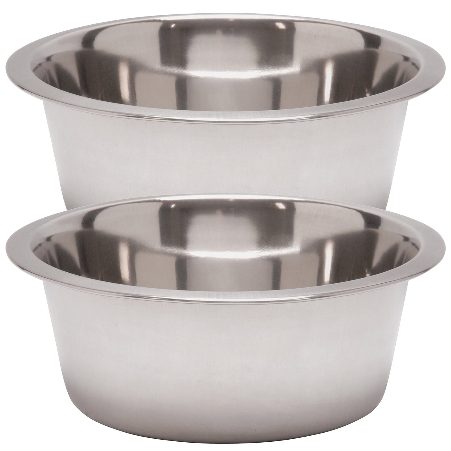 Jeffers Standard-Weight Stainless Steel Food &amp; Water Pet Bowls