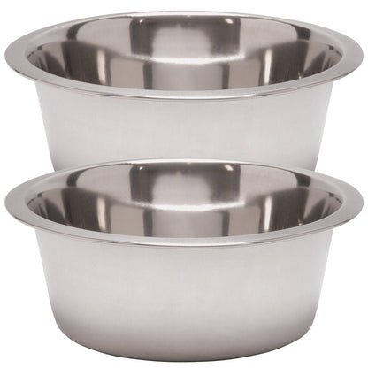 Jeffers Standard-Weight Stainless Steel Food &amp; Water Pet Bowls