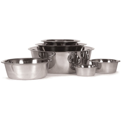 Jeffers Standard-Weight Stainless Steel Food &amp; Water Pet Bowls