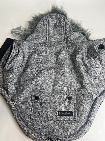 JUST $5! Bailey &amp; Bella Grey Parka with Faux Fur Trim: Small