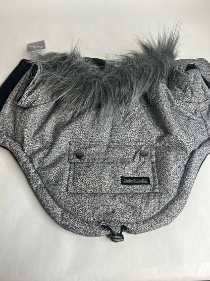 JUST $5! Bailey &amp; Bella Grey Parka with Faux Fur Trim: Small