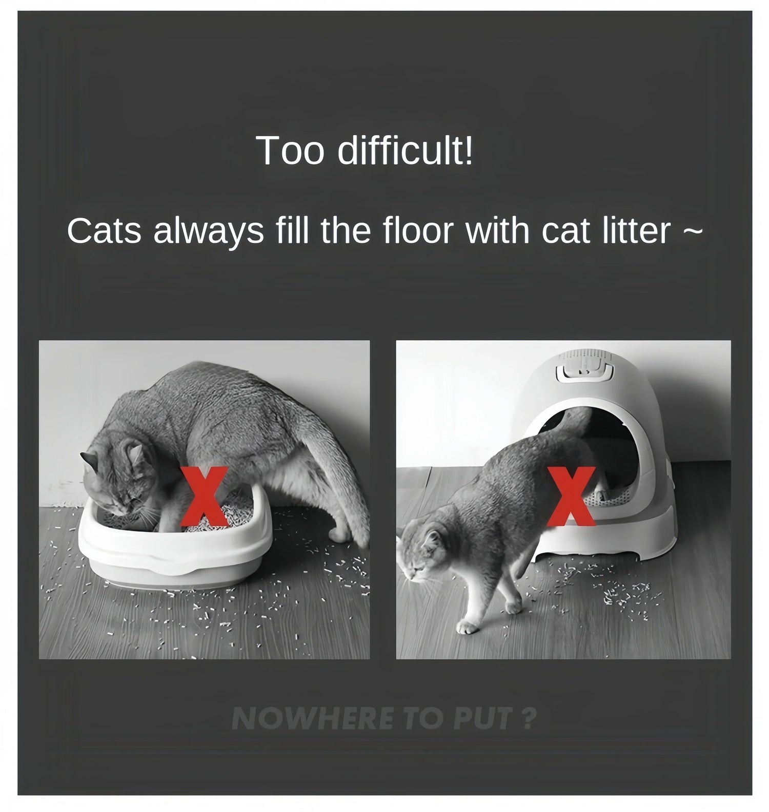 Large Cat Litter Mat | Double Layer Waterproof Honeycomb Design with EVA Foam