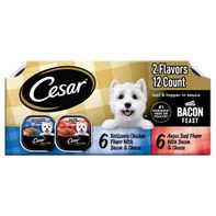 Cesar Loaf &amp; Topper Soft Wet Dog Food Bacon Feast ...
️