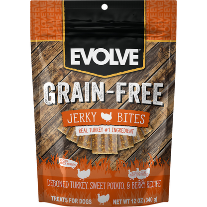EVOLVE Treats for Dogs, Grain-Free, Deboned Turkey, Pea &amp; Berry Recipe