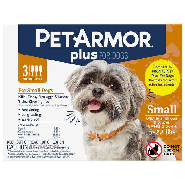 PetArmor Flea, Tick &amp; Lice Treatment, Small Dogs (5-22 lbs)