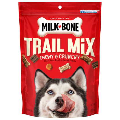 Milk-Bone Trail Mix With Real Beef &amp; Sweet Potato, Crunchy &amp; Chewy Dog Treats