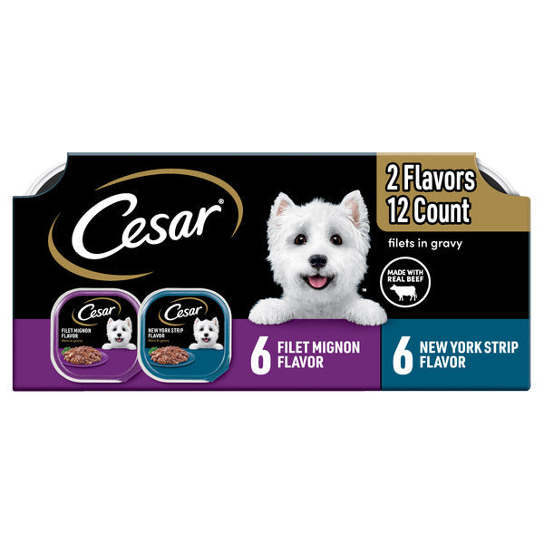Cesar Filets in Gravy Wet Dog Food Variety Pack