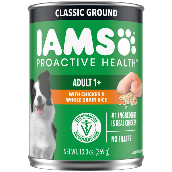 IAMS Adult Wet Dog Food Classic Ground with Chicken &amp; Whole Grain Rice