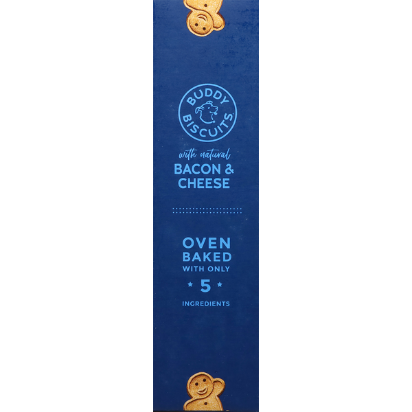 Buddy Biscuits Treats for Dogs, Crunchy, with Bacon &amp; Cheese