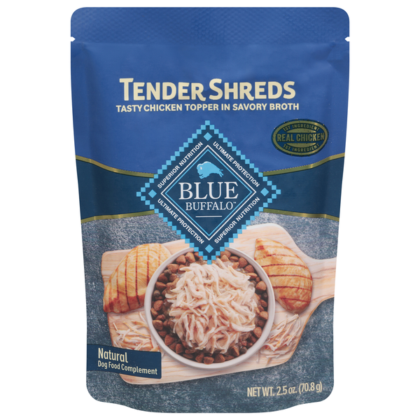 Blue Buffalo Natural Tasty Chicken Topper in Savory Broth Dog Food Complement