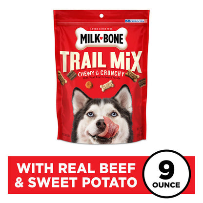 Milk-Bone Trail Mix With Real Beef &amp; Sweet Potato, Crunchy &amp; Chewy Dog Treats