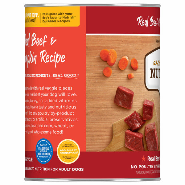 Rachael Ray Nutrish Real Beef &amp; Pumpkin Recipe Premium Paté Wet Dog Food