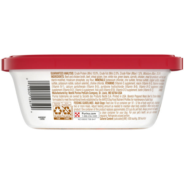 Purina Beneful High Protein, Wet Dog Food With Gravy, Prepared Meals Beef &amp; Chicken Medley