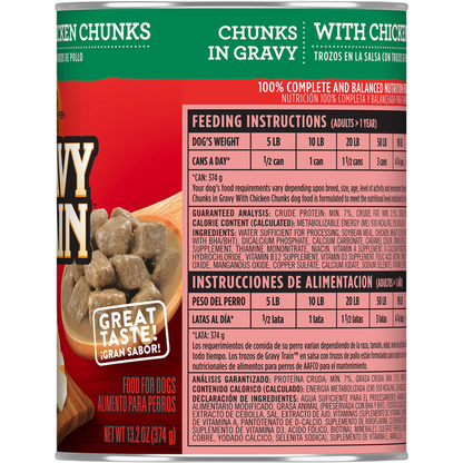 Gravy Train Chunks in Gravy with Chicken Chunks Food for Dogs