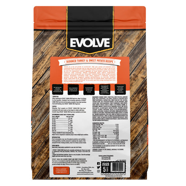 EVOLVE Grain Free Turkey &amp; Sweet Potato Dog Food