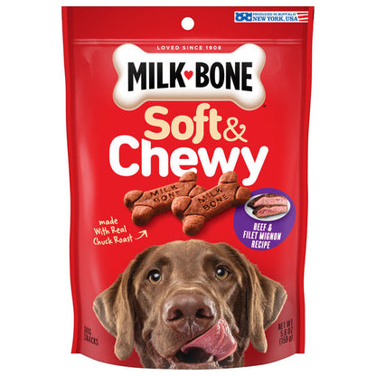 Milk-Bone Soft and Chewy Dog Treats, Beef &amp; Filet Mignon Recipe With Chuck Roast