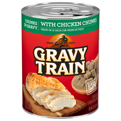 Gravy Train Chunks in Gravy with Chicken Chunks Food for Dogs