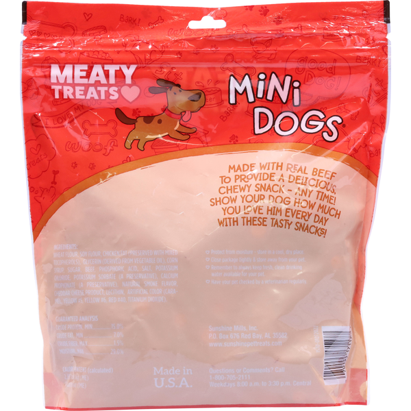 Meaty Treats Treats for Dogs, Beef &amp; Cheese Flavor, Mini Dogs
