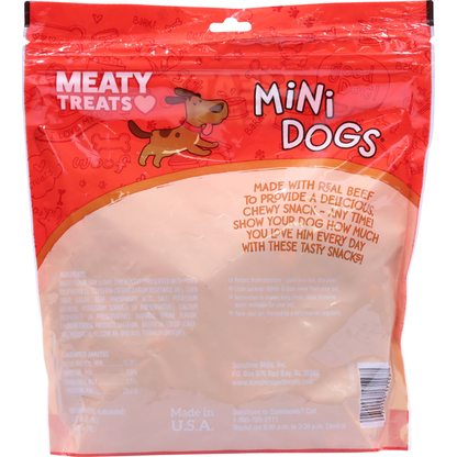 Meaty Treats Treats for Dogs, Beef &amp; Cheese Flavor, Mini Dogs