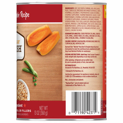 Rachael Ray Nutrish Real Beef &amp; Pumpkin Recipe Premium Paté Wet Dog Food