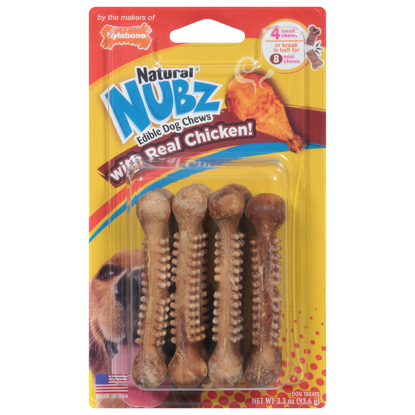 Nylabone Dog Treats, with Real Chicken, Edible