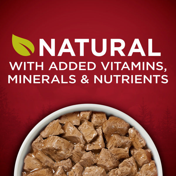 Purina ONE Natural, High Protein Gravy Wet Dog Food, SmartBlend True Instinct Real Turkey &amp; Venison