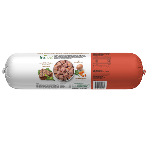 Freshpet Fresh Dog Food, Chunky Beef &amp; Carrot Recipe Roll