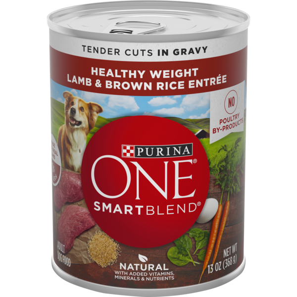 Purina ONE Weight Management, Natural Wet Dog Food, SmartBlend Healthy Weight Tender Cuts Lamb &amp; Brown Rice