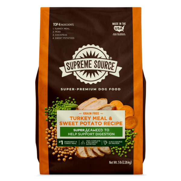 Supreme Source Dog Food, Grain-Free, Turkey Meal and Sweet Potato Recipe, Super-Premium