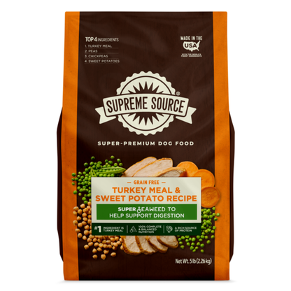 Supreme Source Dog Food, Grain-Free, Turkey Meal and Sweet Potato Recipe, Super-Premium