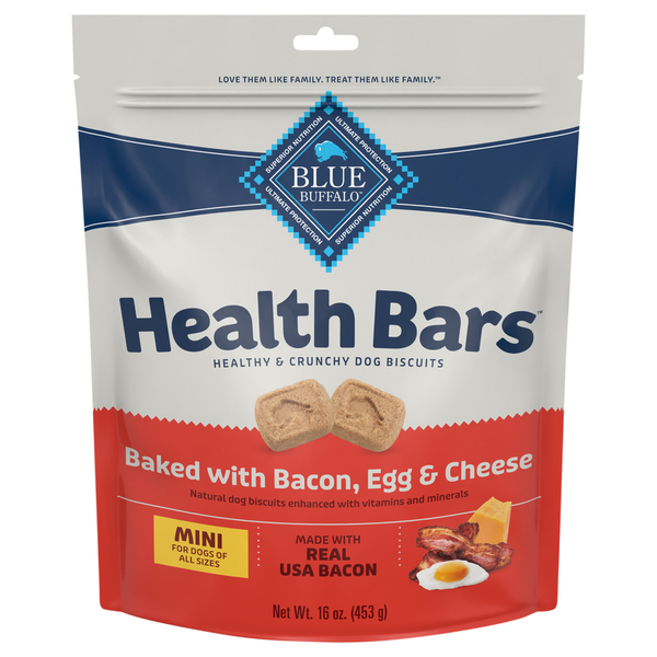 Blue Buffalo Baked with Bacon, Egg &amp; Cheese Mini Dog Biscuits