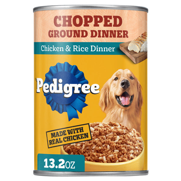 Pedigree Traditional Ground Dinner Chicken &amp; Rice Wet Dog Food