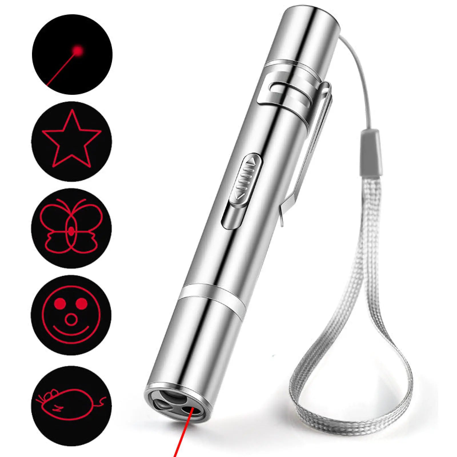 Laser Pointer Cat Toy Usb Rechargeable 5 Patterns