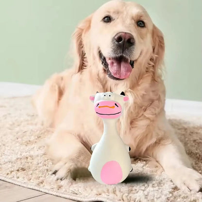 Latex Dog Squeaky Toys 4pc Durable Puppy Dental Chews