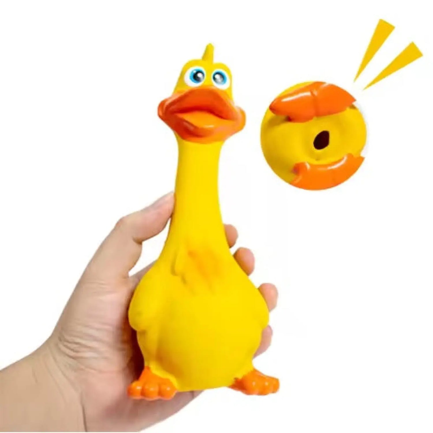 Latex Squeaky Duck Interactive Dog Chew Toy