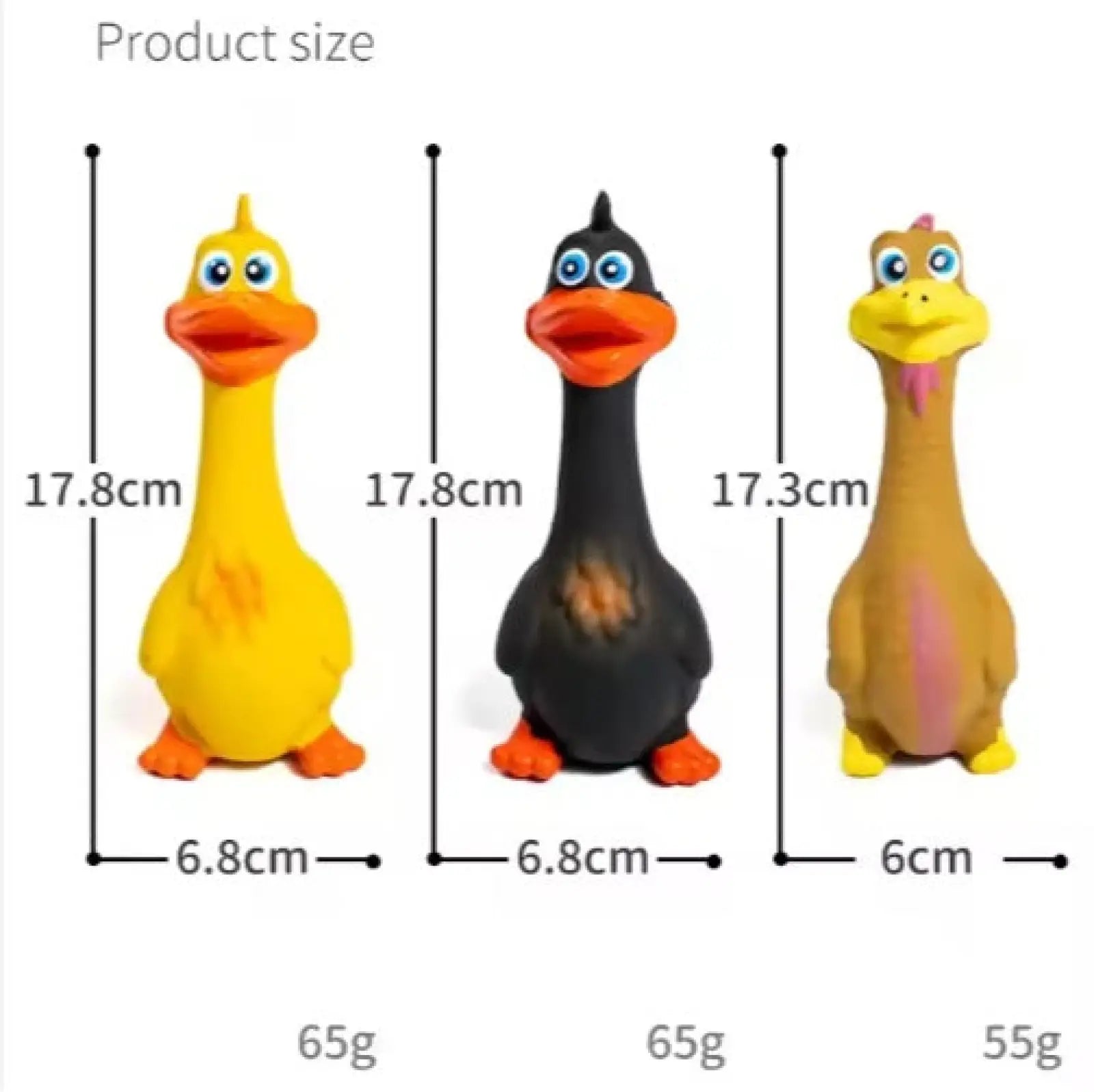 Latex Squeaky Duck Interactive Dog Chew Toy