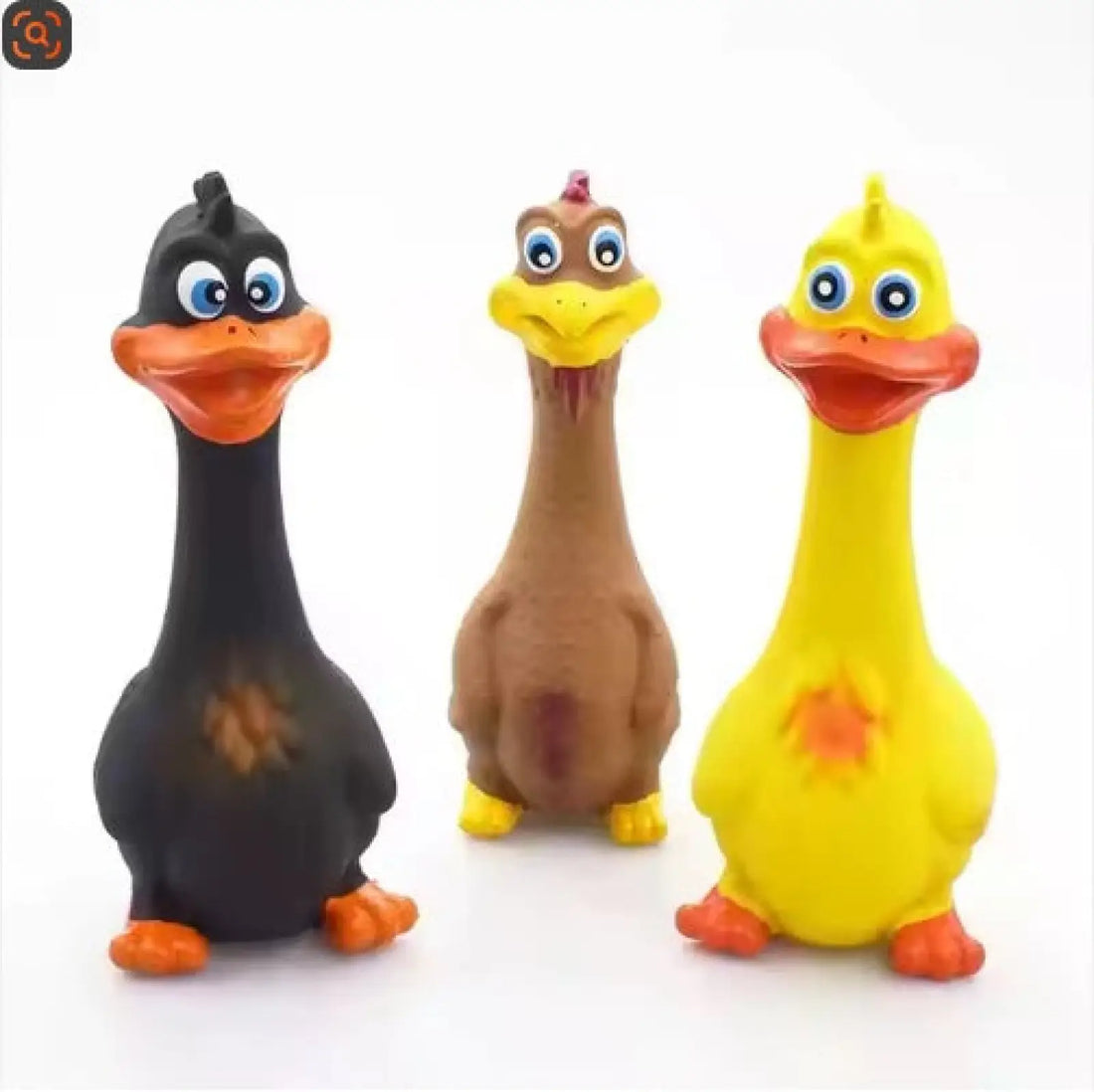 Latex Squeaky Duck Interactive Dog Chew Toy
