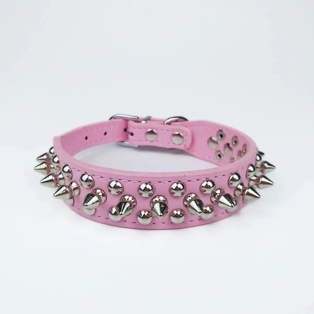 Studded Spiked Leather Dog Collar for Small and Medium Breeds
