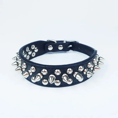 Studded Spiked Leather Dog Collar for Small and Medium Breeds