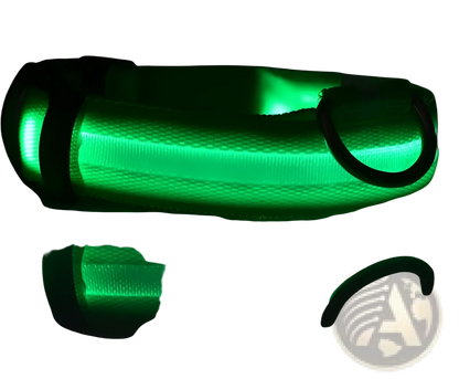 Led Dog Collar Night Safety Glowing Nylon Pet Leash