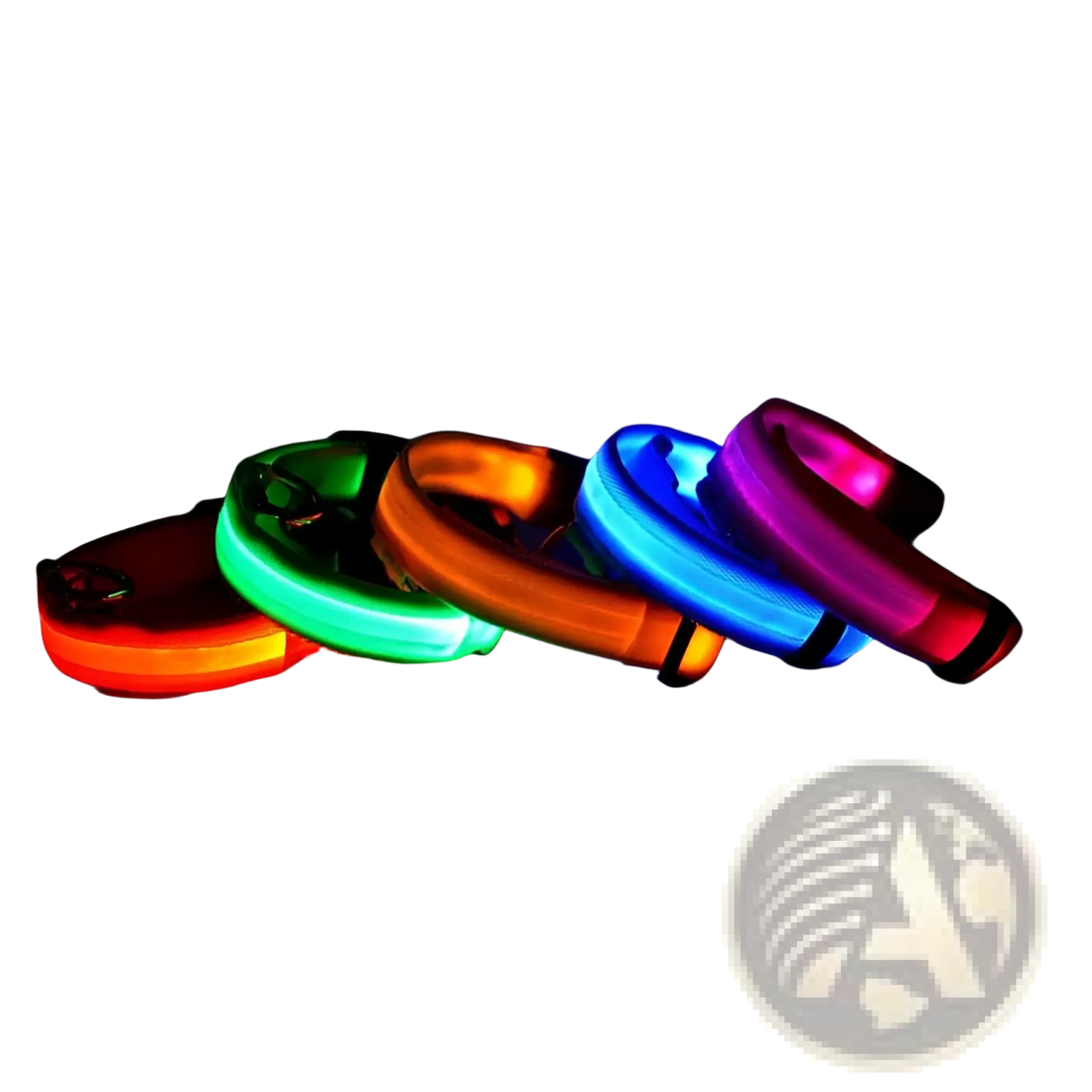 Led Dog Collar Night Safety Glowing Nylon Pet Leash