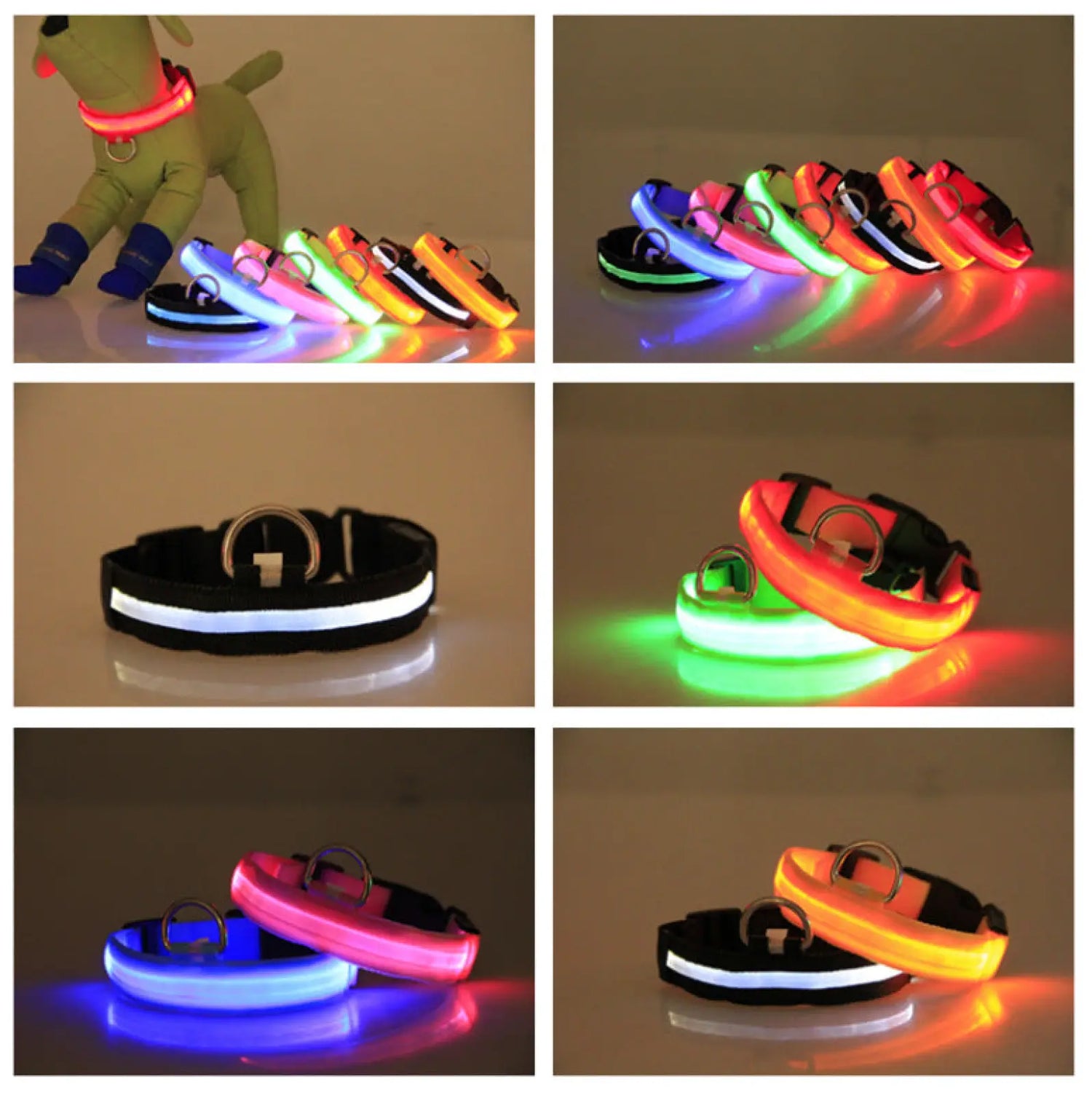 Led Dog Collar Rechargeable Luminous Night Safety Light