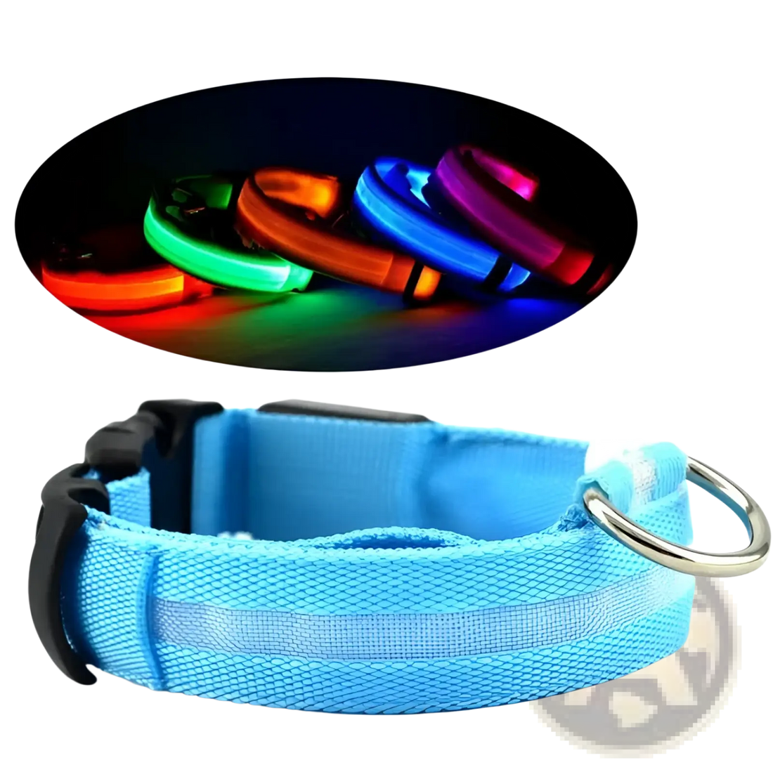 Led Dog Collar Reflective Light Up Safety Halo Belt
