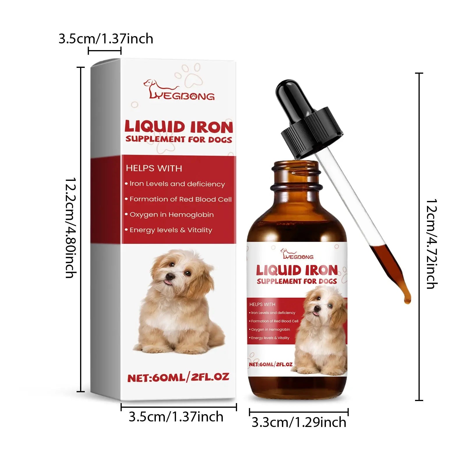Liquid Iron Supplement for Dogs with Mint Extract 60ml