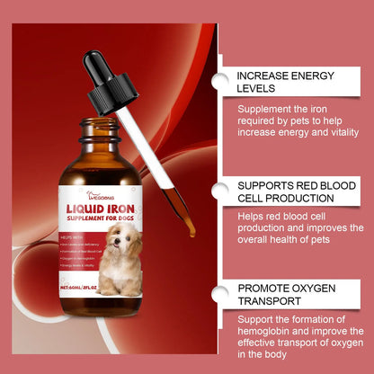 Liquid Iron Supplement for Dogs with Mint Extract 60ml