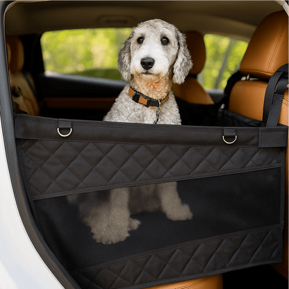 Katziela Dog Back Seat Cover Waterproof Quilted 600D Oxford Fabric, Heavy-Duty Non-Slip Bench Protector for Cars, SUVS &amp; TRUCKS – SINGLE Size, Leaves Space for Passengers.
